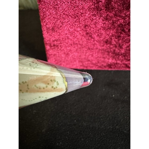 Blown Glass Reverse Painted Inside Teardrop ANGEL Ornament Pier One VTG 5" - Picture 8 of 8